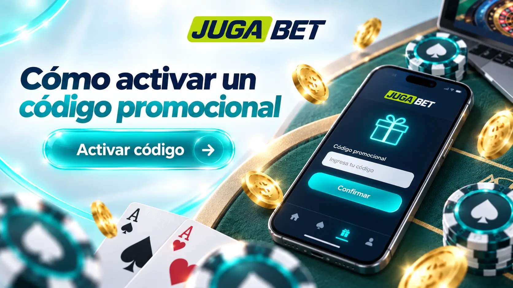 Cómo activar y usar un código promocional en Jugabet